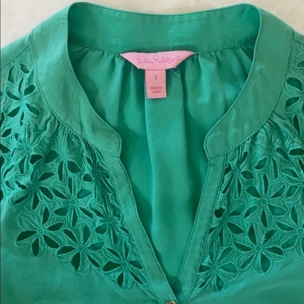 Lilly pullitzer 100% silk shirt
